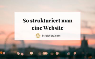 Wie strukturiert man eine Website?