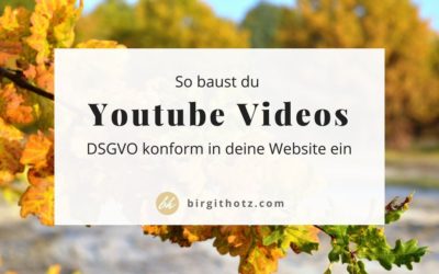 Youtube Videos DSGVO-konform in WordPress einbinden